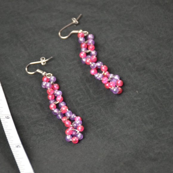 Pink and Purple Earrings - Picture 5 of 11